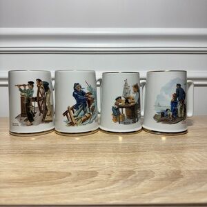 1985 Vintage Norman Rockwell Stein Mugs‎